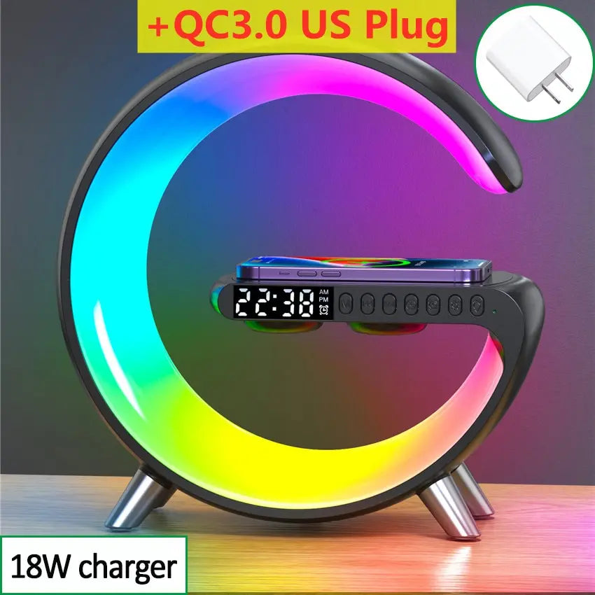 Aurora Station: Wireless Charger with RGB Lights and Alarm System