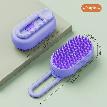 3-in-1 Electric Pet Grooming Brush, Hair Removal and Massage Tool for Dogs and Cats