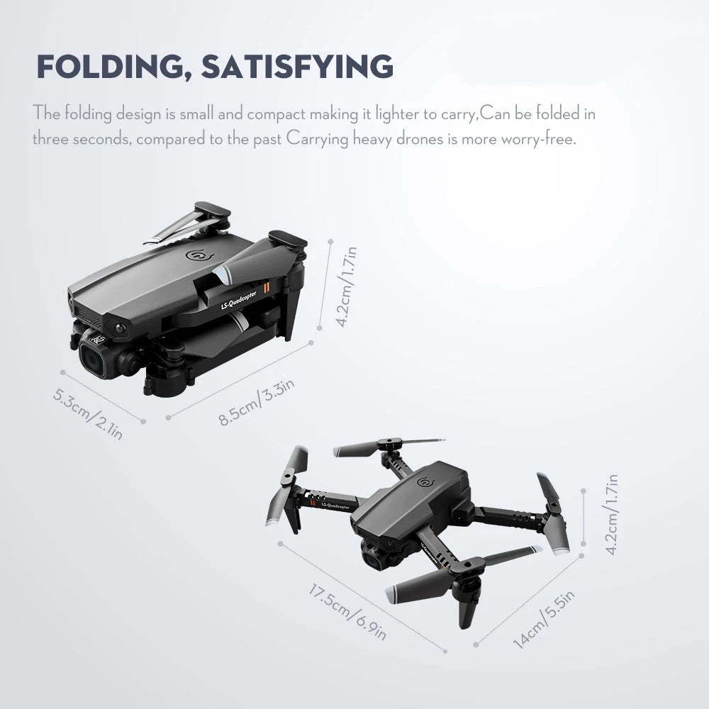 LS-XT6 RC Drone with Camera 4K Drone Dual Camera Track Flight Gravity Sensor Gesture Altitude Hold RC Quadcopter for Adults Kid